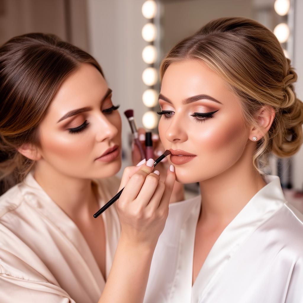 Professional makeup application